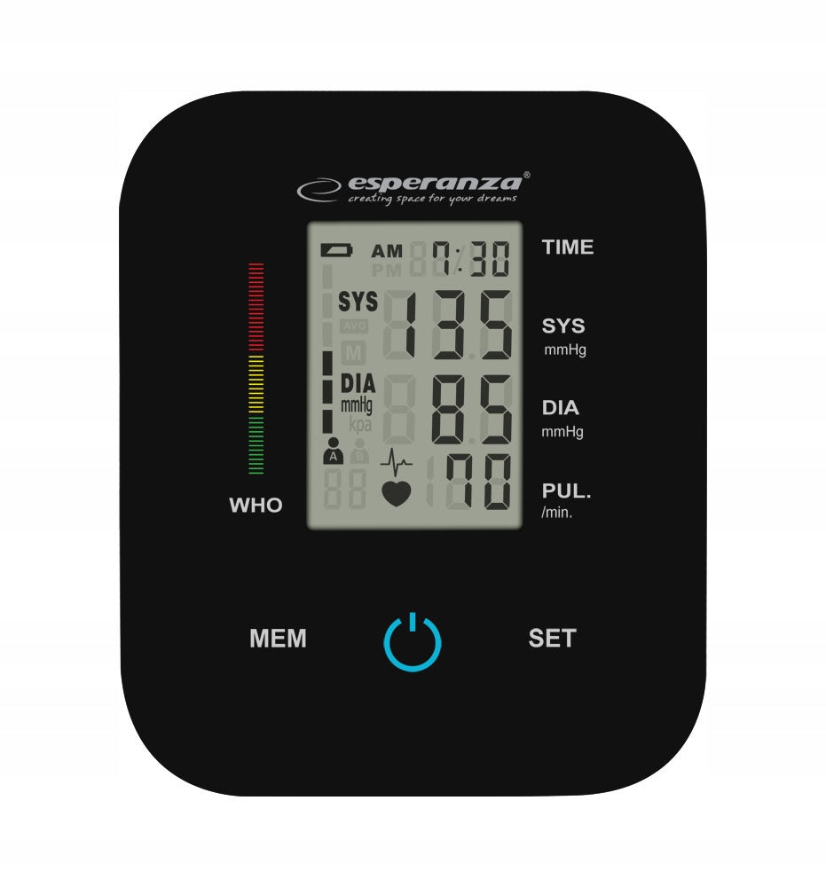 SHOULDER BLOOD PRESSURE MONITOR AUTOMATIC ARRHYTHMIA LARGE LCD SCREEN + CUFF Medical device no