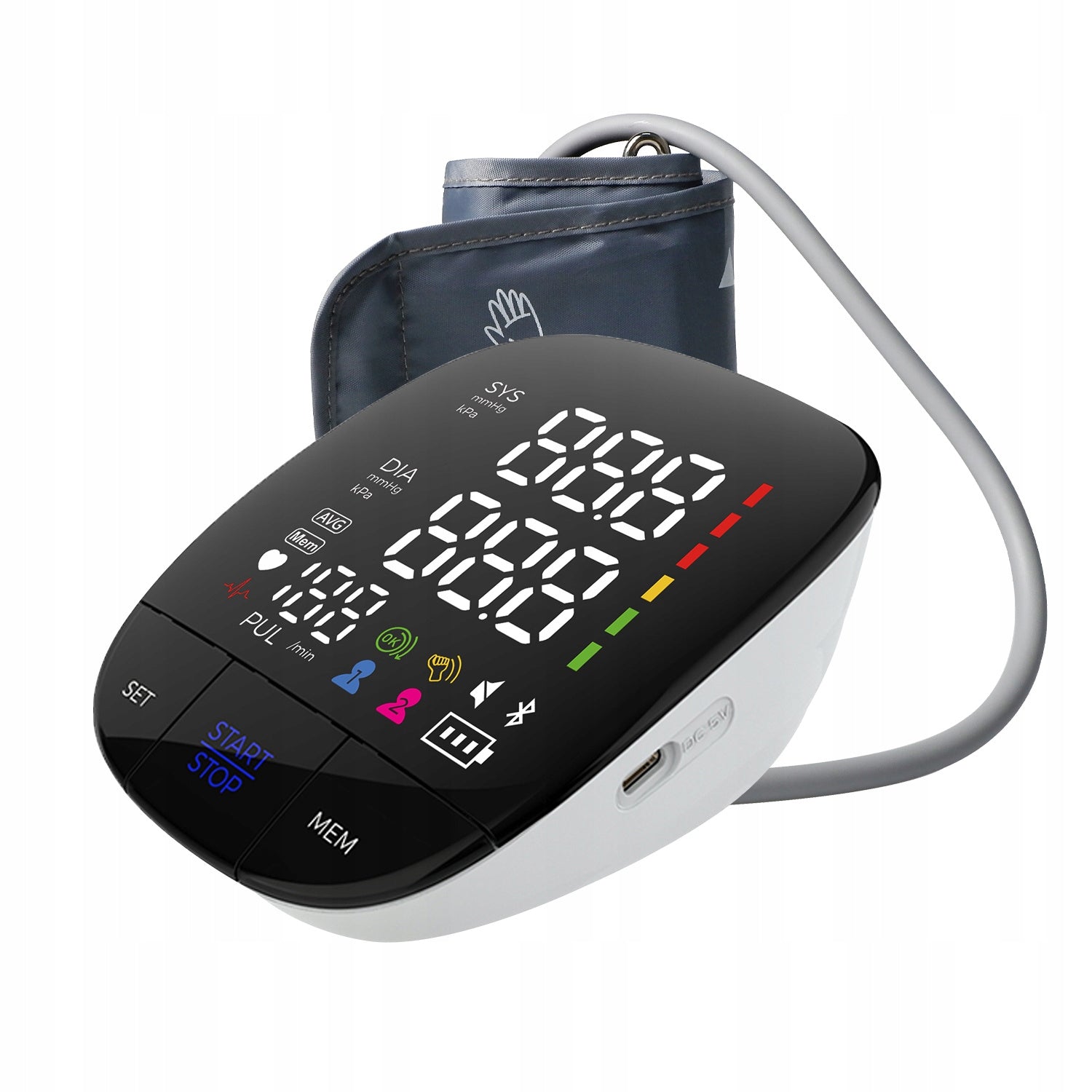 SHOULDER BLOOD PRESSURE MONITOR AUTOMATIC CUFF 22-42cm ARRHYTHMIA