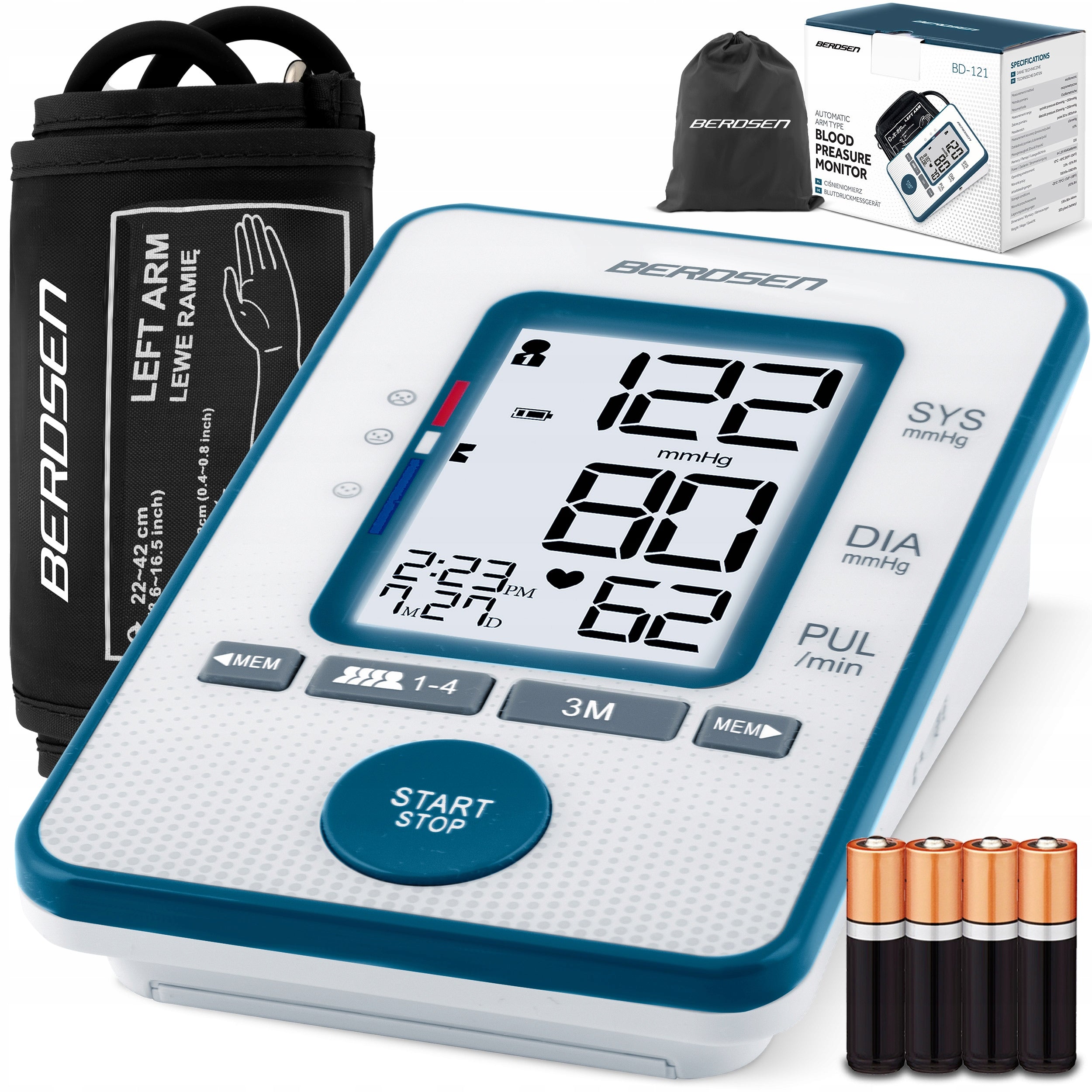 SHOULDER BLOOD PRESSURE MONITOR BACKLIT SCREEN CASE SLEEVE 22-42