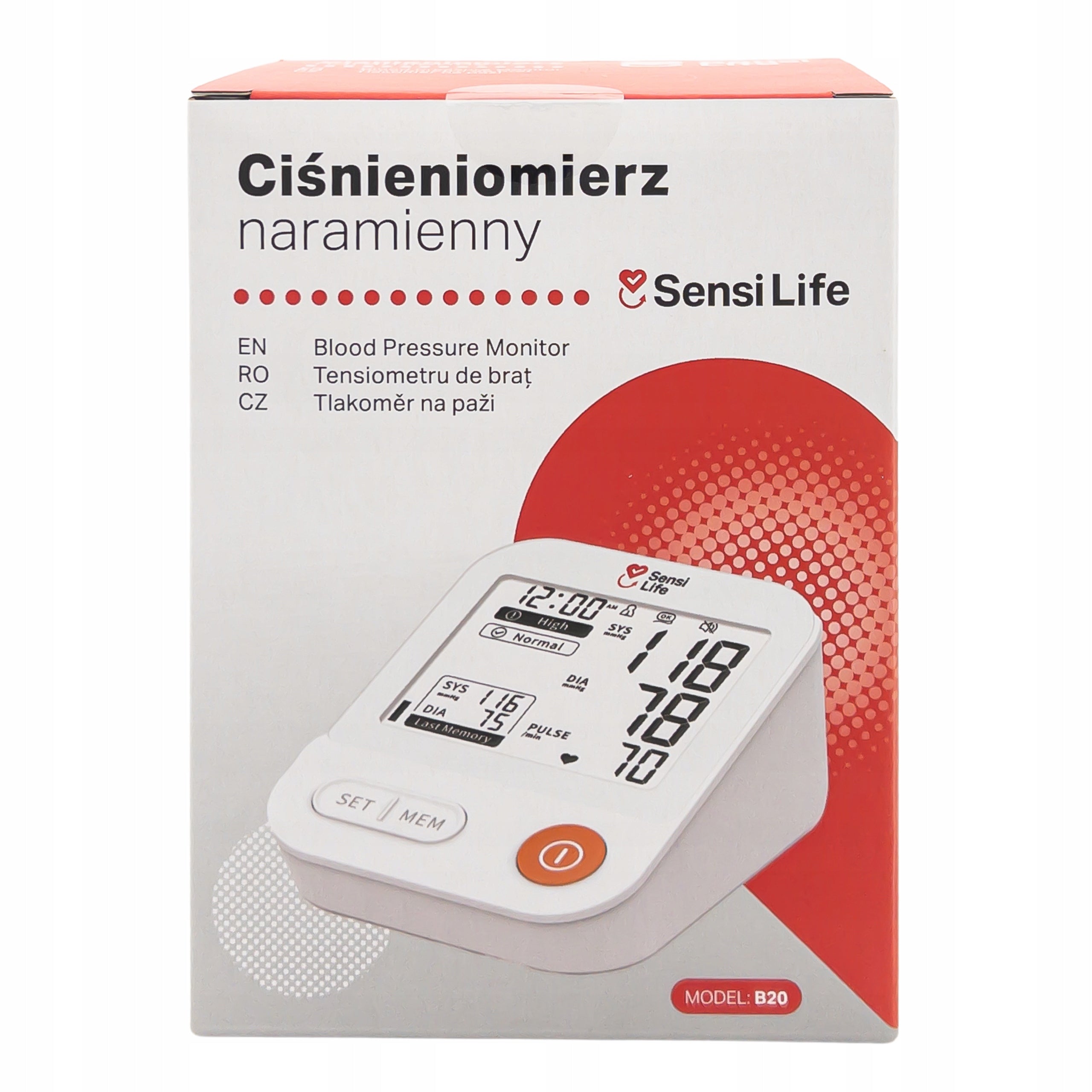 SHOULDER BLOOD PRESSURE MONITOR ELECTRONIC ARRHYTHMIA USB-C LARGE SCREEN SENSI LIFE Medical device type medical device or in-vitro diagnostic medical device