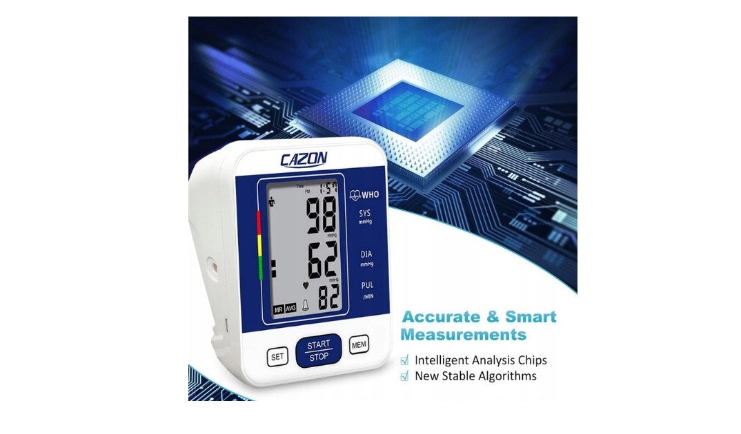 SHOULDER BLOOD PRESSURE MONITOR ELECTRONIC ARRHYTHMIA WITH CAZON MEMORY Medical device type accessories for a medical device or a product without an intended medical purpose