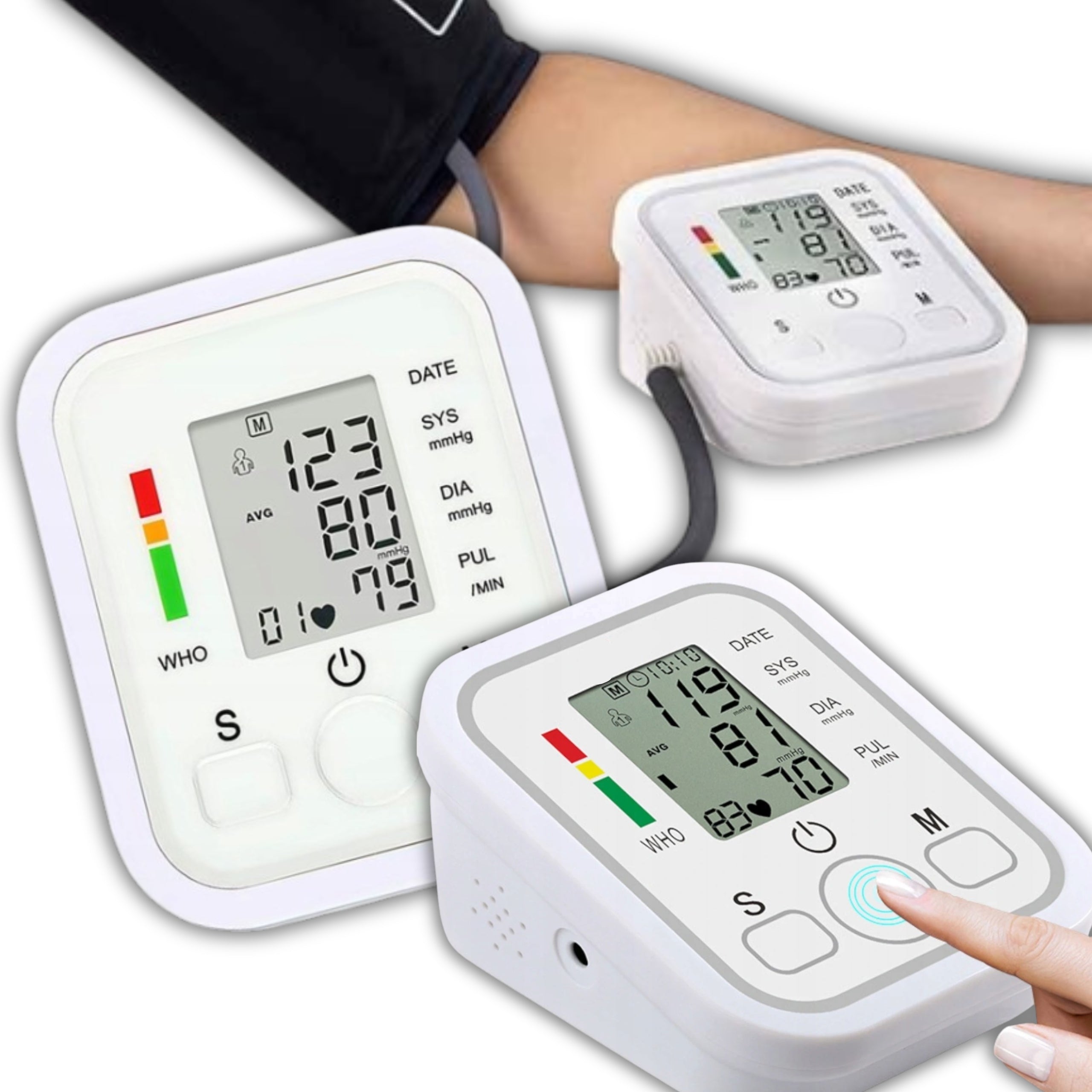 SHOULDER BLOOD PRESSURE MONITOR ELECTRONIC AUTOMATIC READABLE LCD SCREEN