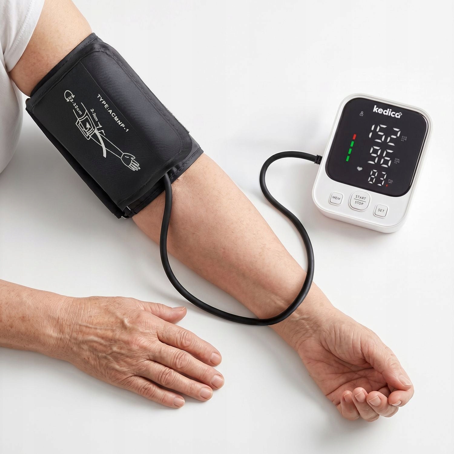 SHOULDER BLOOD PRESSURE MONITOR ELECTRONIC VOICE FUNCTION ARRHYTHMIA LED KEDICA Medical device yes