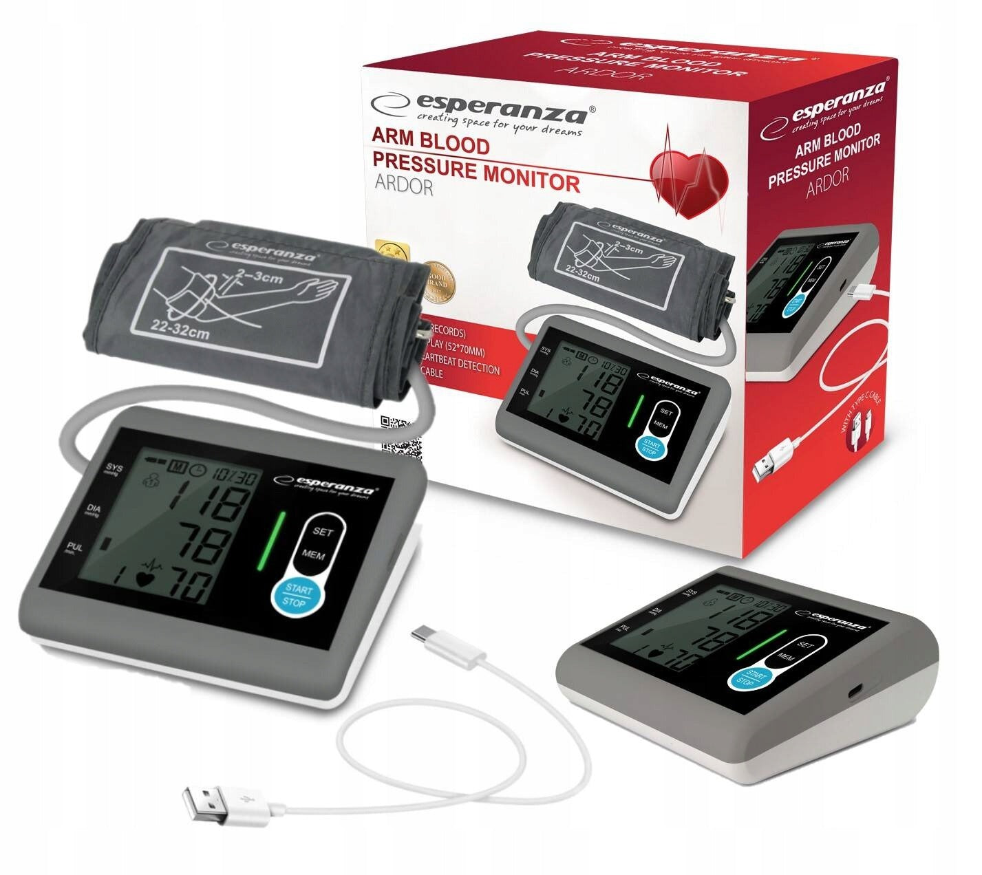 SHOULDER BLOOD PRESSURE MONITOR FOR MEASURING PRESSURE ARRHYTHMIA CUFF