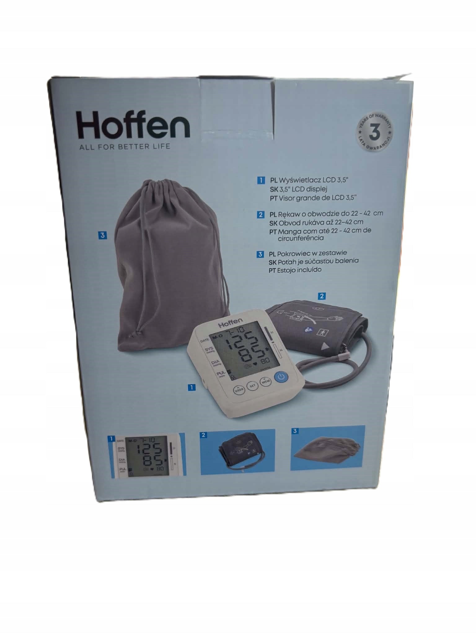 SHOULDER BLOOD PRESSURE MONITOR HOFFEN ARRHYTHMIA CASE SPEAKS in Polish