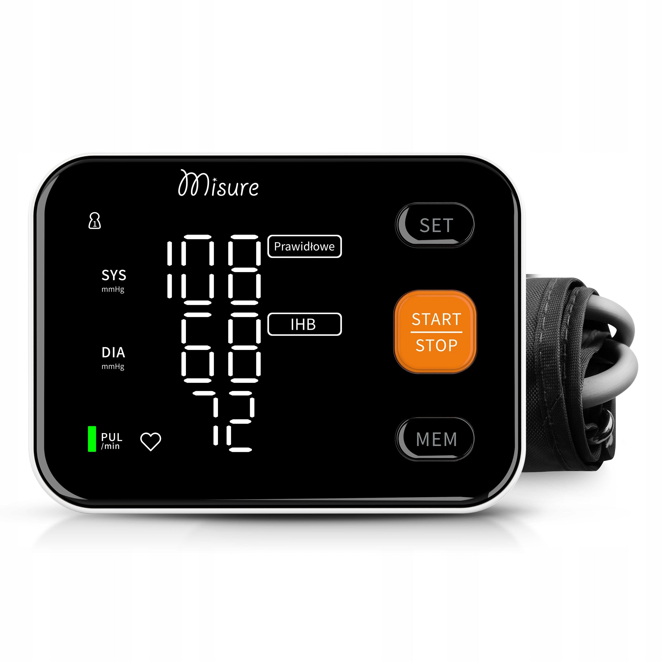 SHOULDER BLOOD PRESSURE MONITOR MISURE MI MED NEO ARRHYTHMIA CASE SPEAKS in Polish Packaging status original