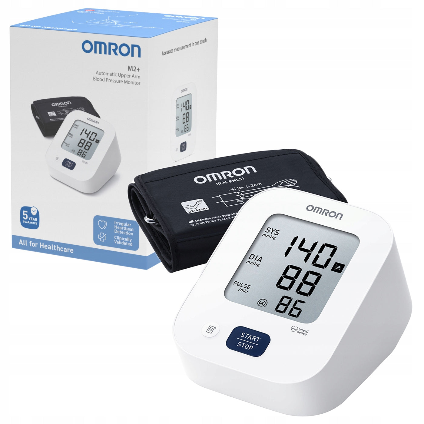 SHOULDER BLOOD PRESSURE MONITOR OMRON M2 DETECTS CUFF ARRHYTHMIAS 22-42 MODEL 2025 EAN (GTIN) 4015672113060