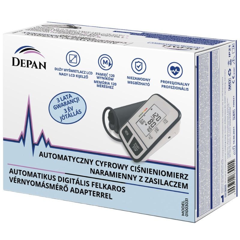 SHOULDER BLOOD PRESSURE MONITOR WITH BATTERY CASE ARRHYTHMIA RECORDING 120 MEASUREMENTS EAN (GTIN) 5906742630015