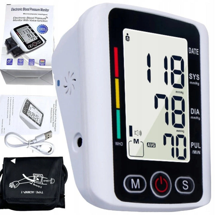 SHOULDER ELECTRONIC BLOOD PRESSURE MONITOR LARGE LED DISPLAY 22-32CM PL