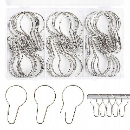 SHOWER CURTAIN RINGS METAL PUMPKIN 40 PIECES HOOKS