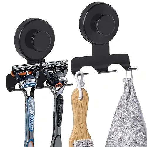 SHOWER SHAVER HOLDER STEEL SELF ADHESIVE WITHOUT DRILLING 2 PCS Brand no brand
