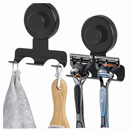 SHOWER SHAVER HOLDER STEEL SELF ADHESIVE WITHOUT DRILLING 2 PCS