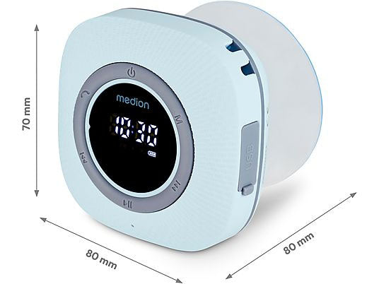 SHOWER SPEAKER BLUETOOTH RADIO FOR BATHROOM RADIO FM LED ALARM USB C Manufacturer code MD 43884