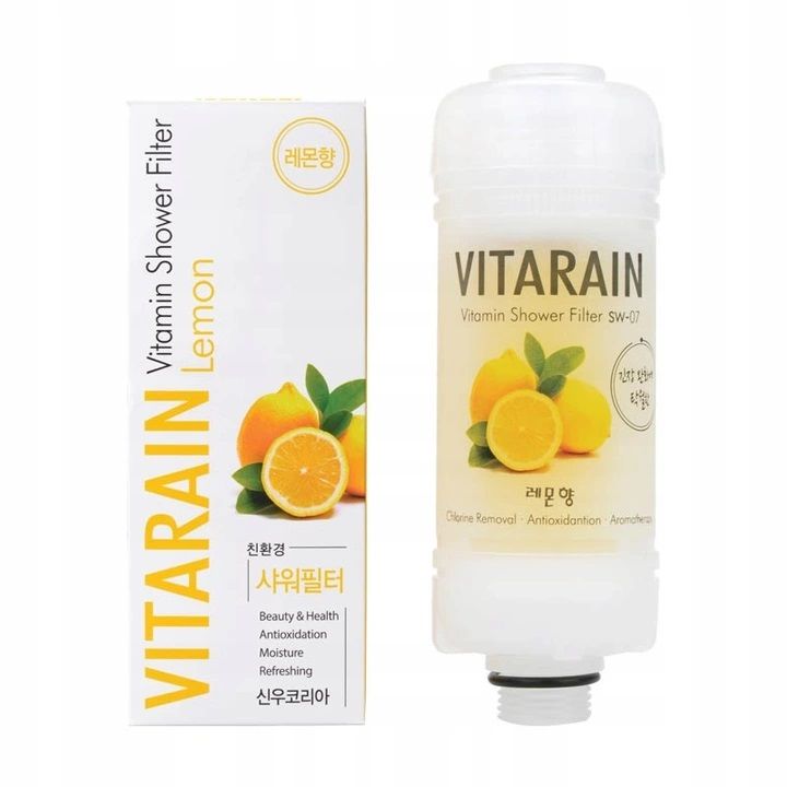 SHOWER WATER FILTER WITH VITAMIN C VITARAIN lemon MADE IN KOREA Packaging status original