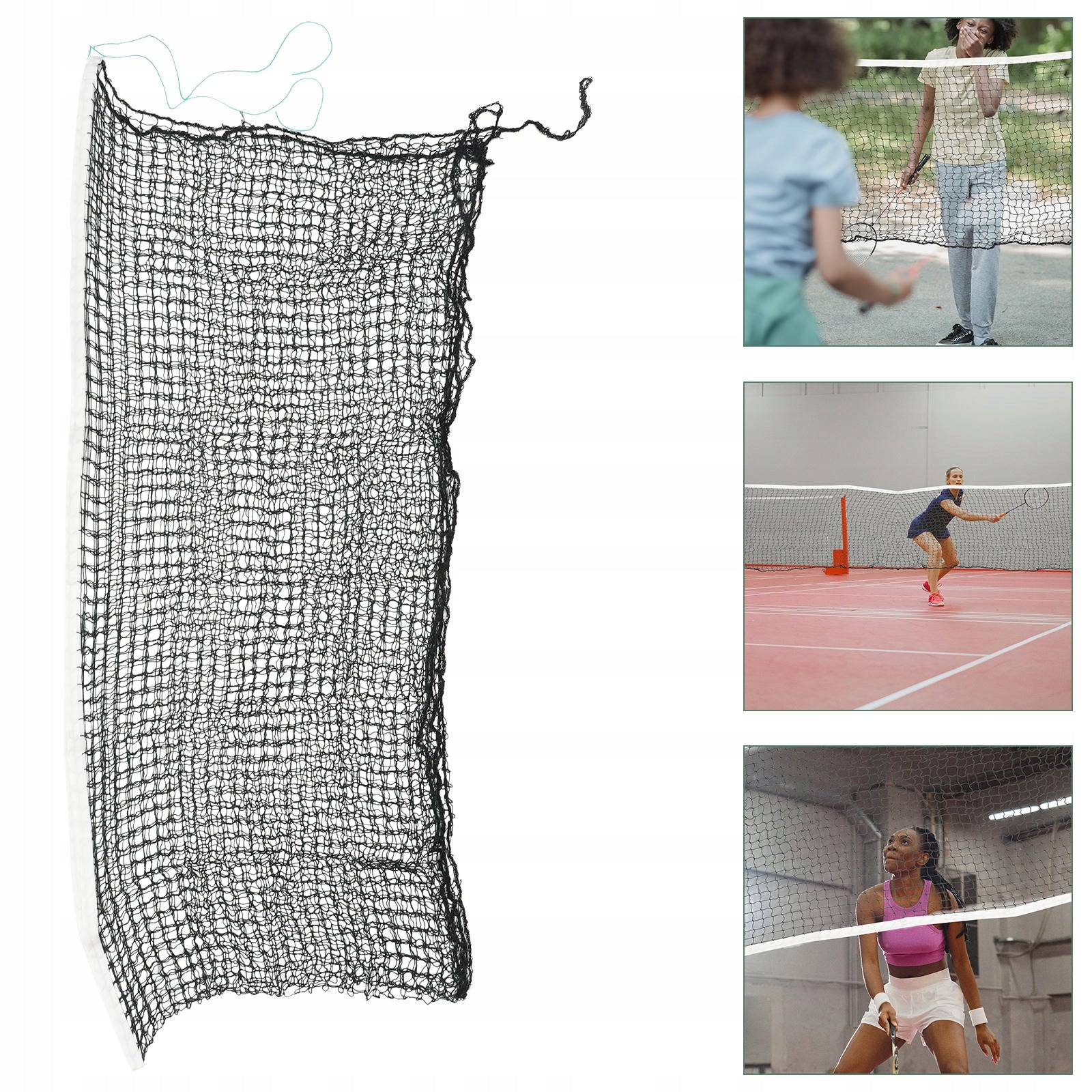 SIATKA NA BADMINTON Z DROBNYM OCZKIEM DO GRY NA ZEWNĄTRZ I WEWNĄTRZ Product weight with unit packaging 0.25 kg