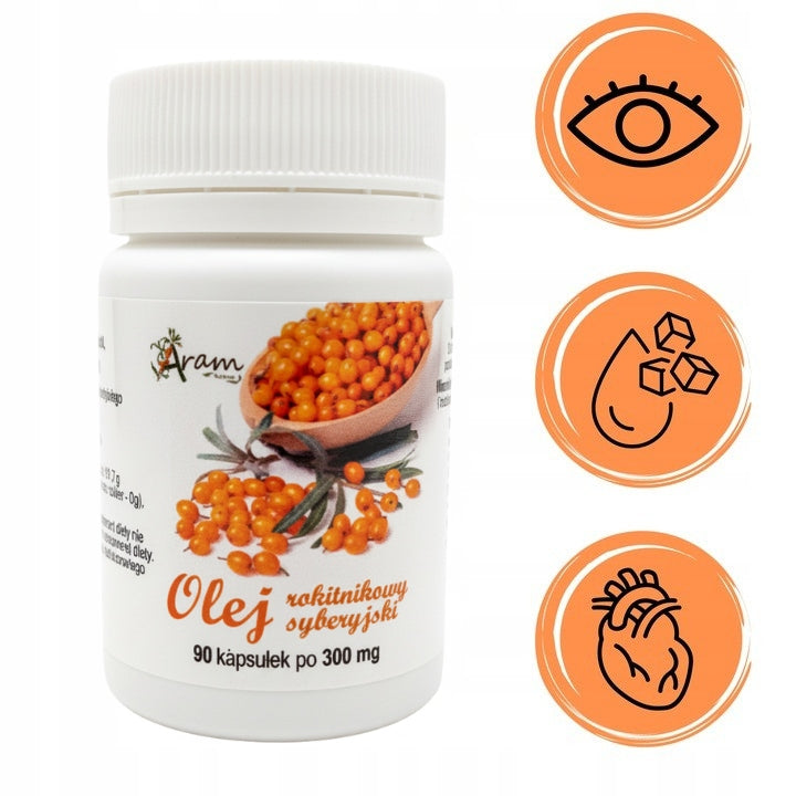 SIBERIAN SEA BUCKTHORN SEA BUCKTHORN OIL ARAM NATURA 300 mg 90 caps EAN (GTIN) 5904257410528