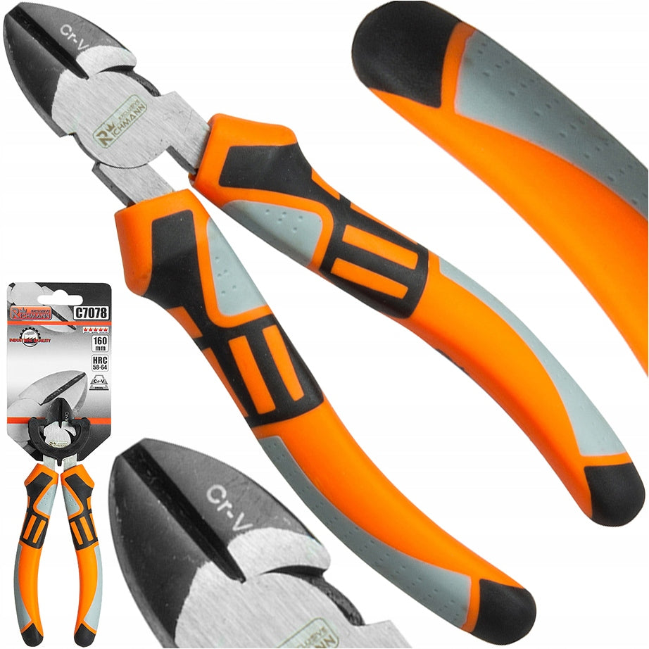 SIDE CUTTING PLIERS 160 MM NON-SLIP HANDLE STEEL SOLID STRONG