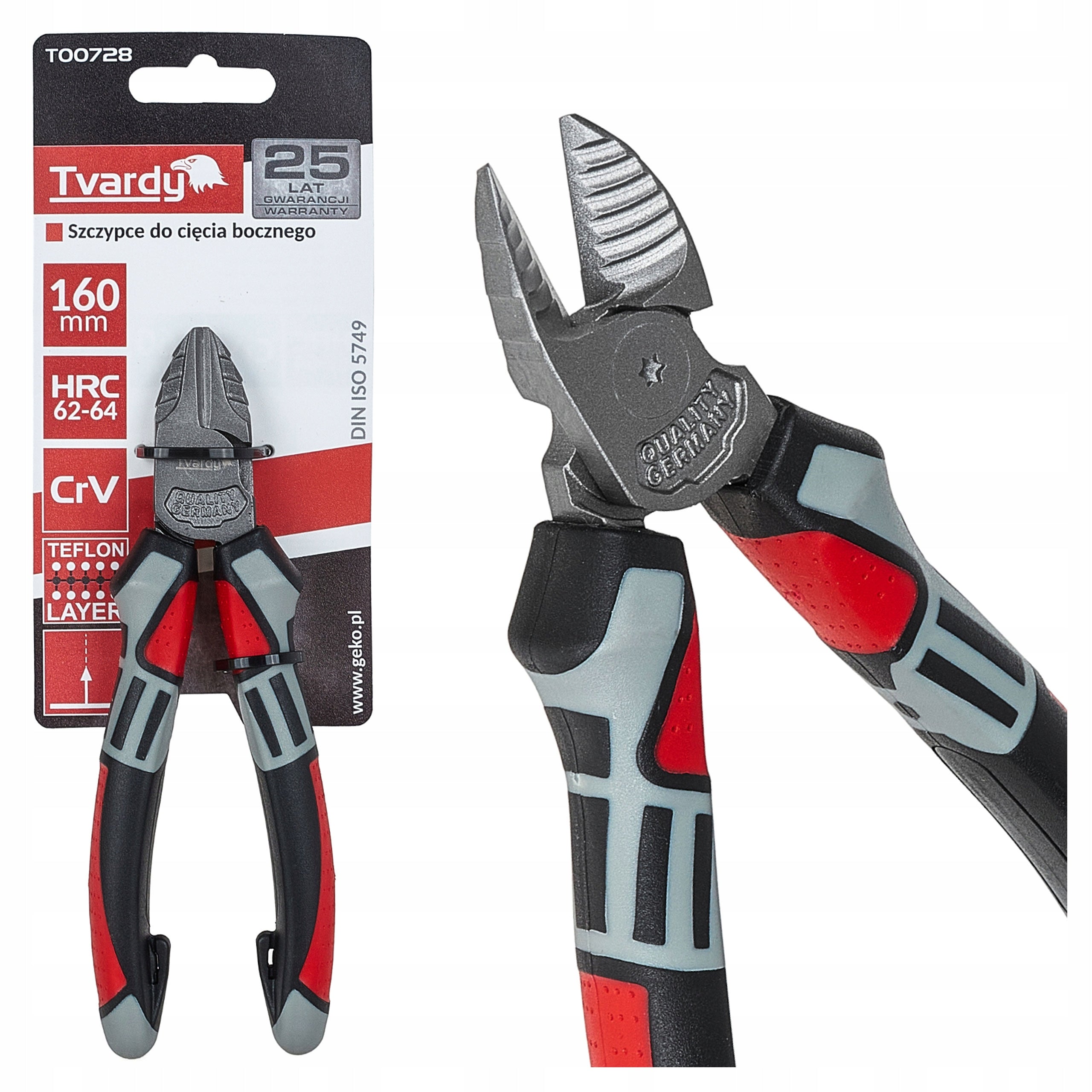 SIDE CUTTING PLIERS 160MM CRV CABLE WIRE CUTTERS STRONG