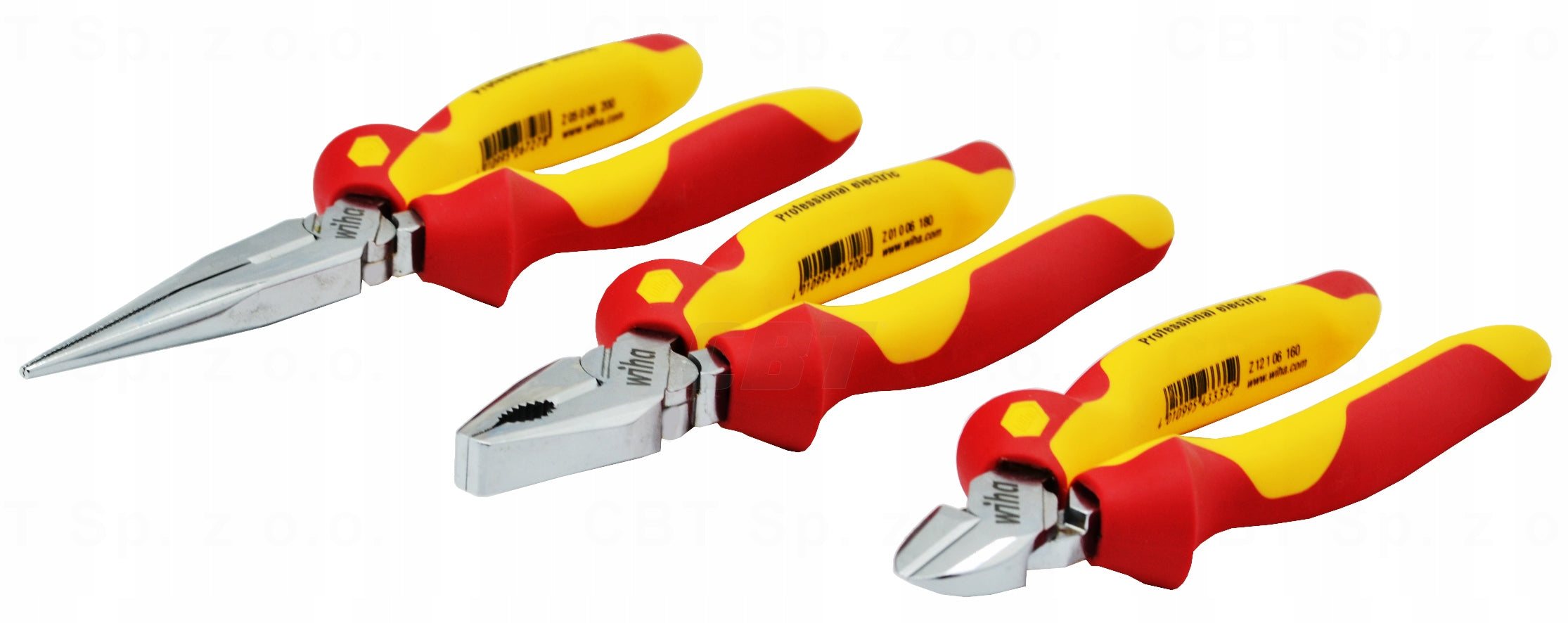 SIDE CUTTING PLIERS VDE INSULATED 1 KV WIHA 26852 SET OF 3 Manufacturer code 26852