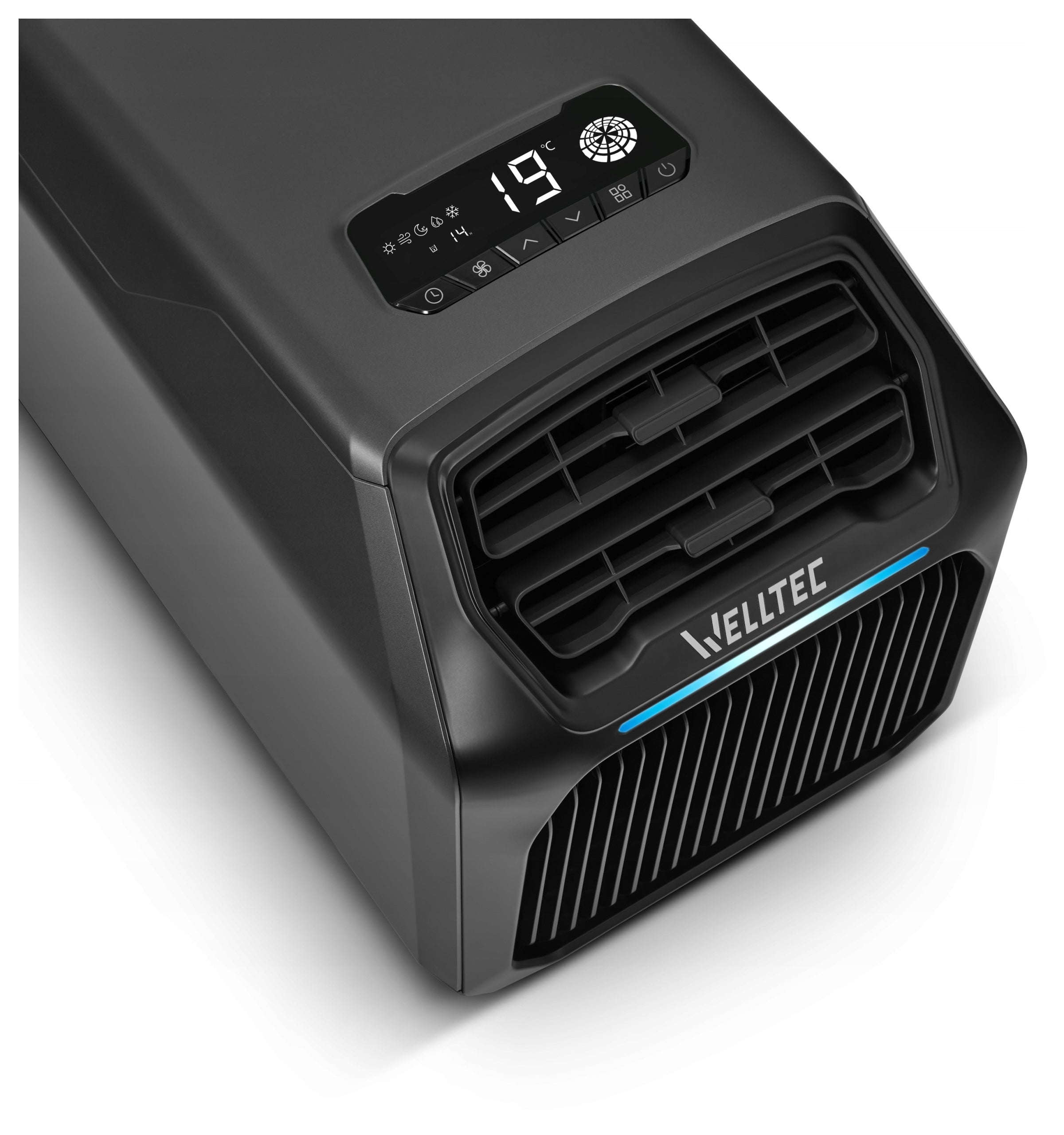 SILENT PORTABLE AIR CONDITIONER WELLTEC ACE2 PRO 2,1kW - TWO-PIPE FOR MOTORHOME Power 770 W