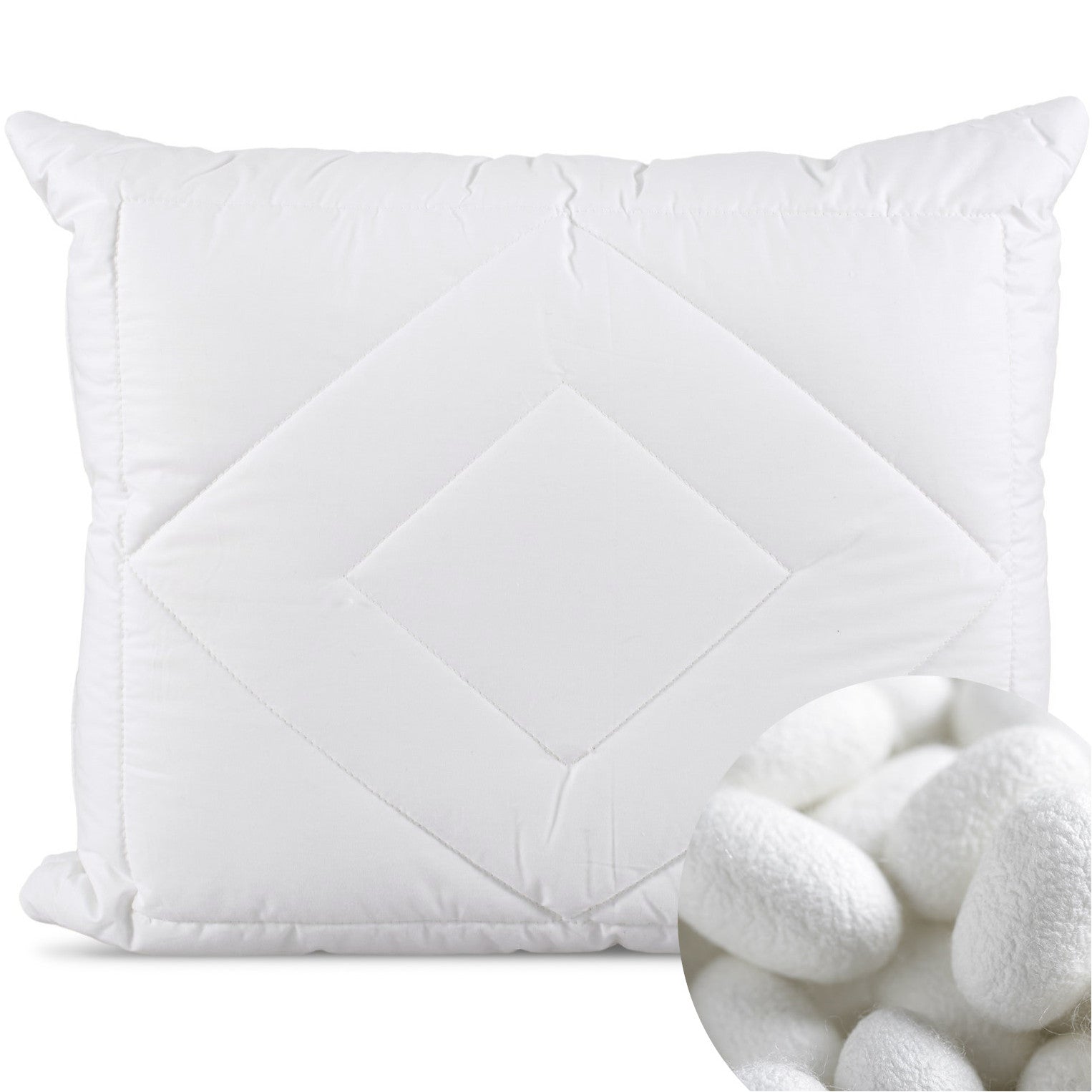 SILK Pillow 70x80 for Sleeping WILD SILK Large COMFORTABLE Polish Product