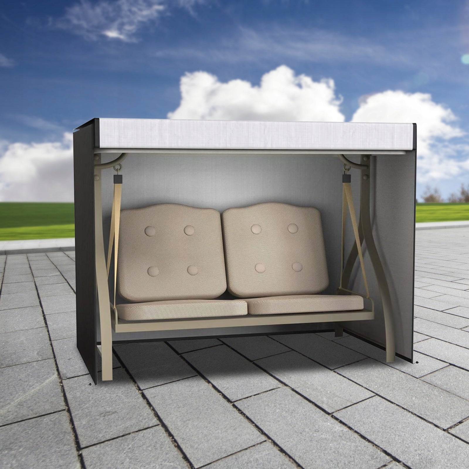SILVER COATING SWING COVER OUTDOOR, 160X120X170 CM GARDEN SWING PROTECTOR Manufacturer code BUY-189