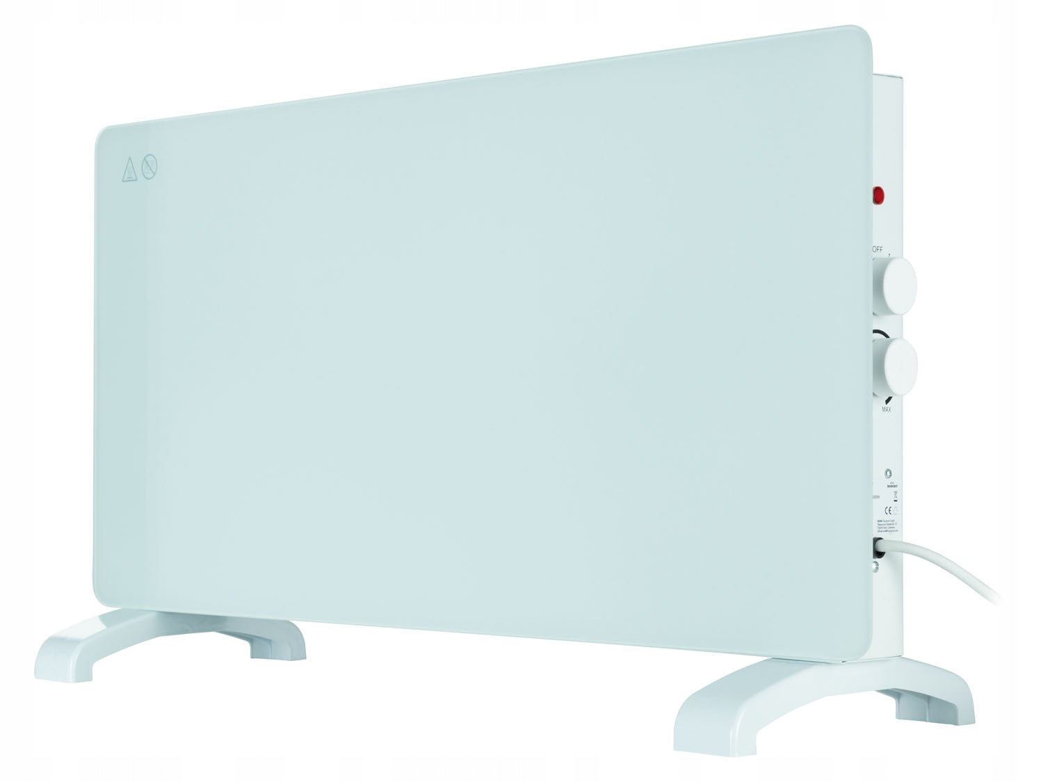 SILVERCREST RADIATOR CONVECTOR RADIATOR GLASS PANEL 2000 IN WHITE