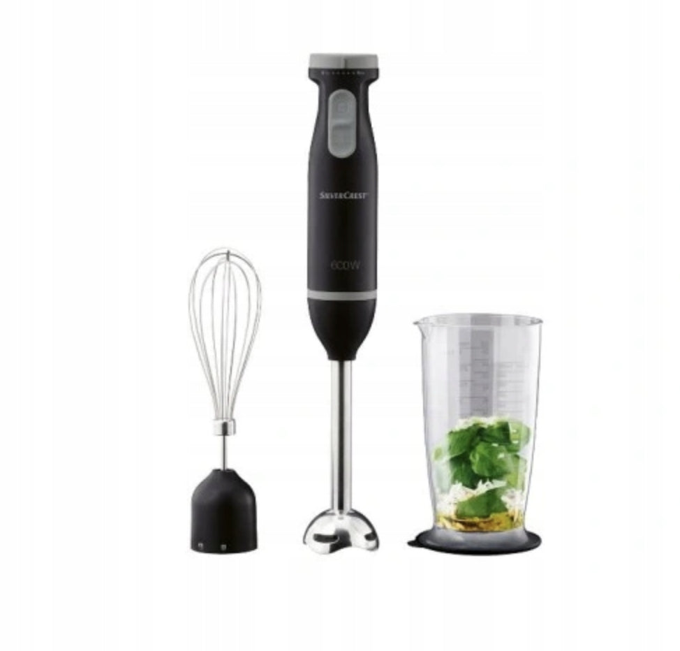 SILVERCREST Stylish Hand Blender TURBO Black 600W Beater Mixer 2in1 Manufacturer code 460031_2401