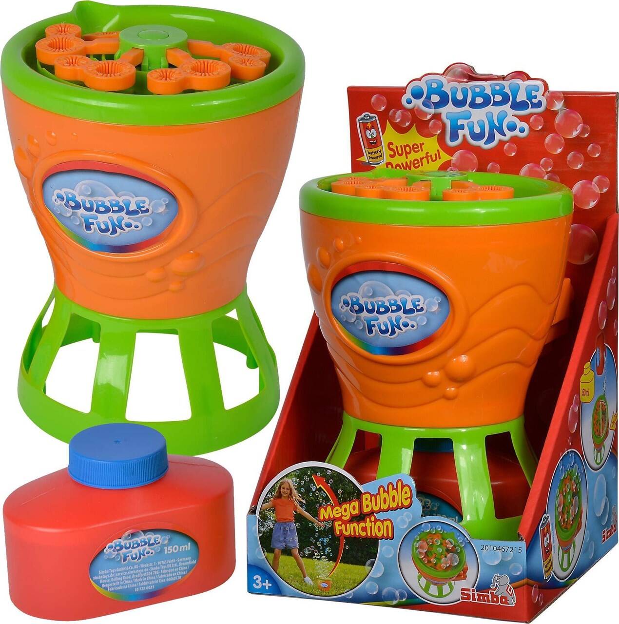 SIMBA SOAP BUBBLES BUBBLE MAKER BARREL FOR MAKING BUBBLES + LIQUID