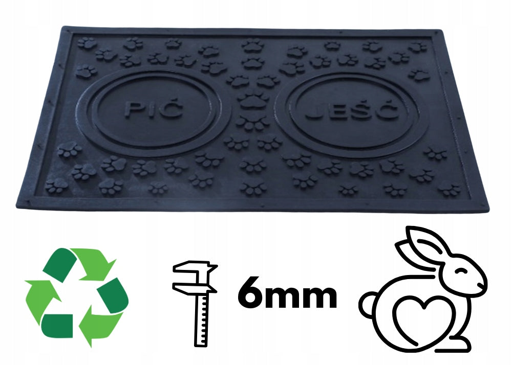 SINB mat rubber pad for animal bowls 46x33cm 7mm anti-slip Manufacturer code PODKŁADKA POD MISKI DLA PSA KOTA