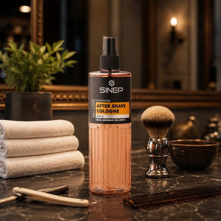 SINEP AFTER SHAVE COLOGNE AFTERSHAVE REFRESHING SPRAY GOLD 400 ML Packaging status original
