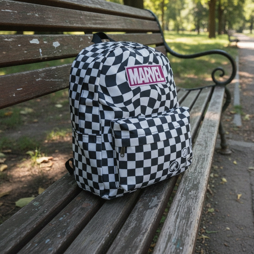 SINGLE COMPARTMENT SCHOOL BACKPACK LARGE Marvel chessboard 42x32x12cm Brand Marvel