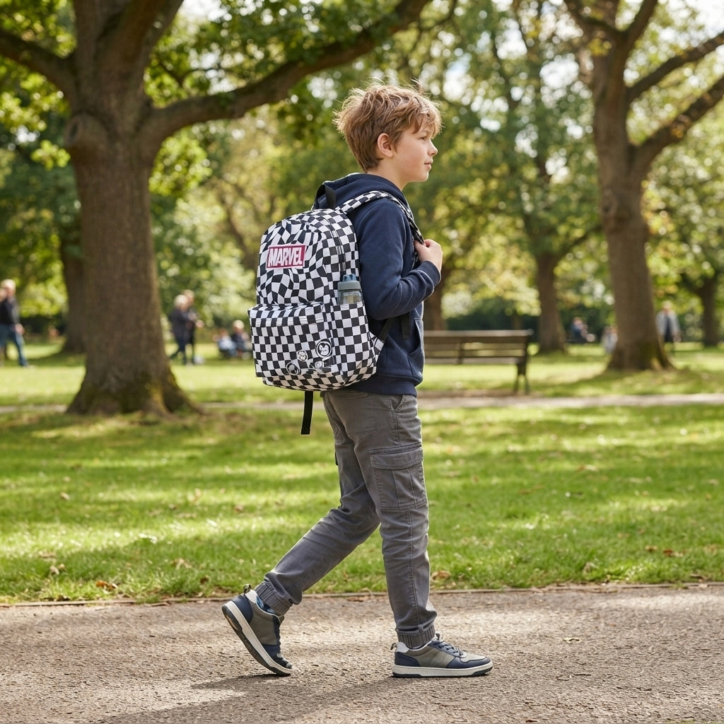 SINGLE COMPARTMENT SCHOOL BACKPACK LARGE Marvel chessboard 42x32x12cm Manufacturer code 740070