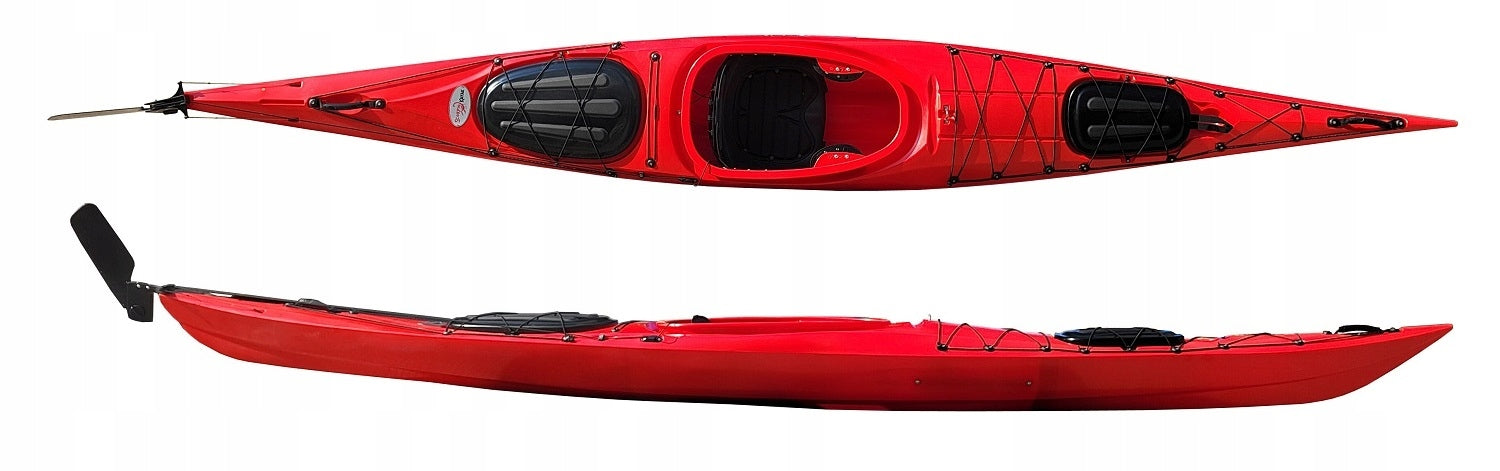 SINGLE EXPEDITION KAYAK TOURING 15 FT+ RUDDER LAKE RIVER ONE