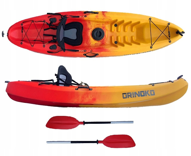 SINGLE KAYAK ORINOCO AND SIT ON TOP STABLE LIGHT WITH PADDLE ONE