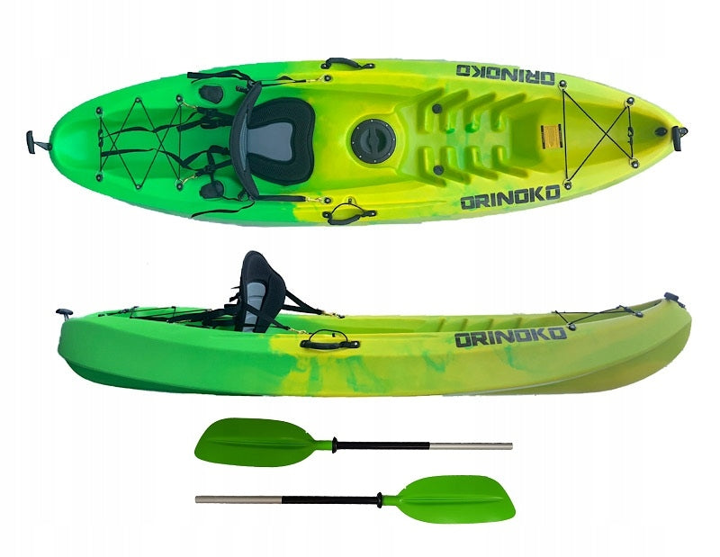 SINGLE KAYAK ORINOCO AND SIT ON TOP STABLE LIGHT WITH PADDLE ONE