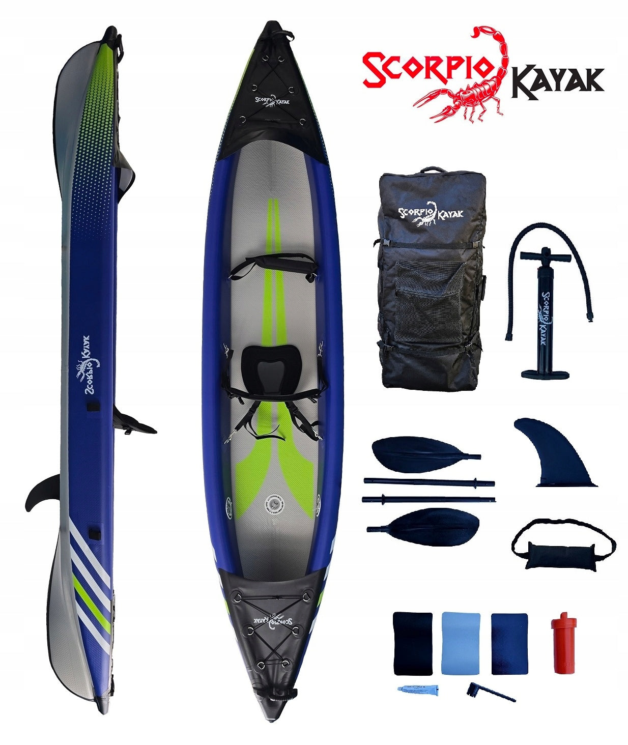 SINGLE KAYAK PUMPED DS 385 FULL DROPSTITCH SET ONE