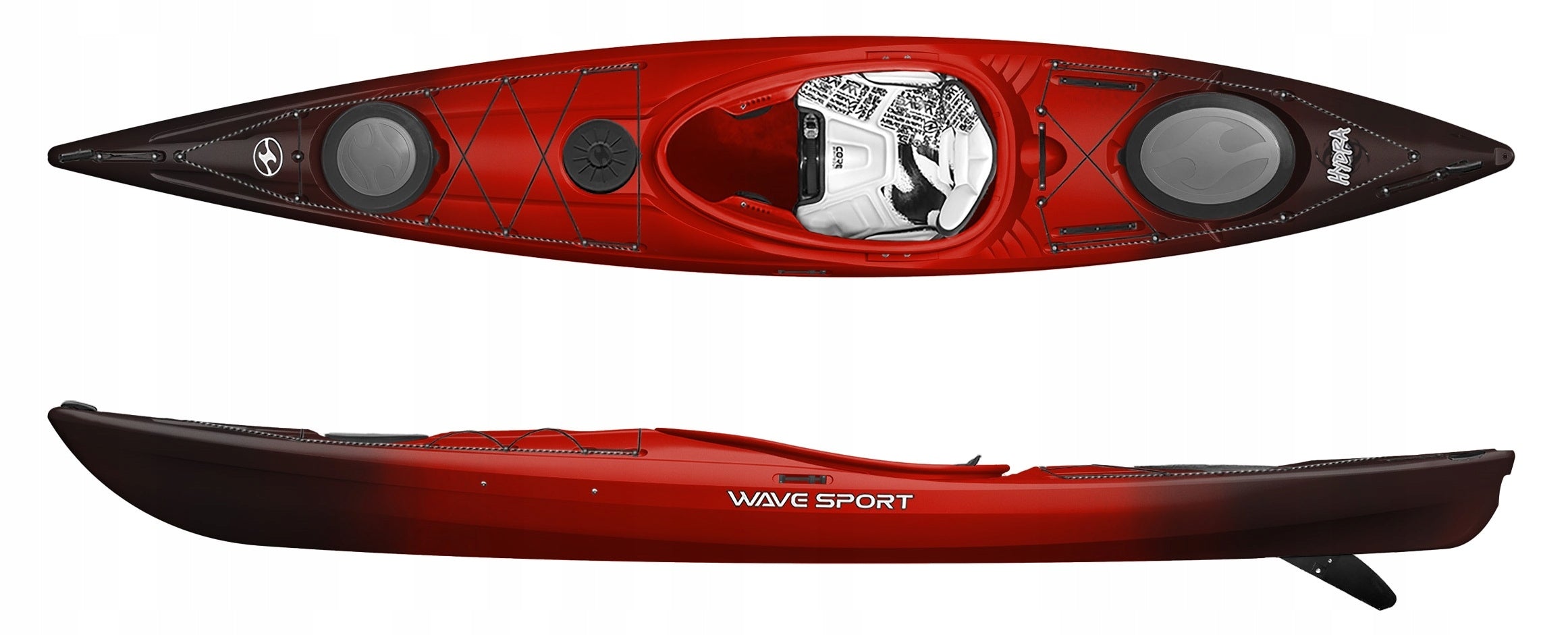 SINGLE-PERSON HIKING KAYAK COMFORTABLE FAST HYDRA 125 WAVE SPORT ONE