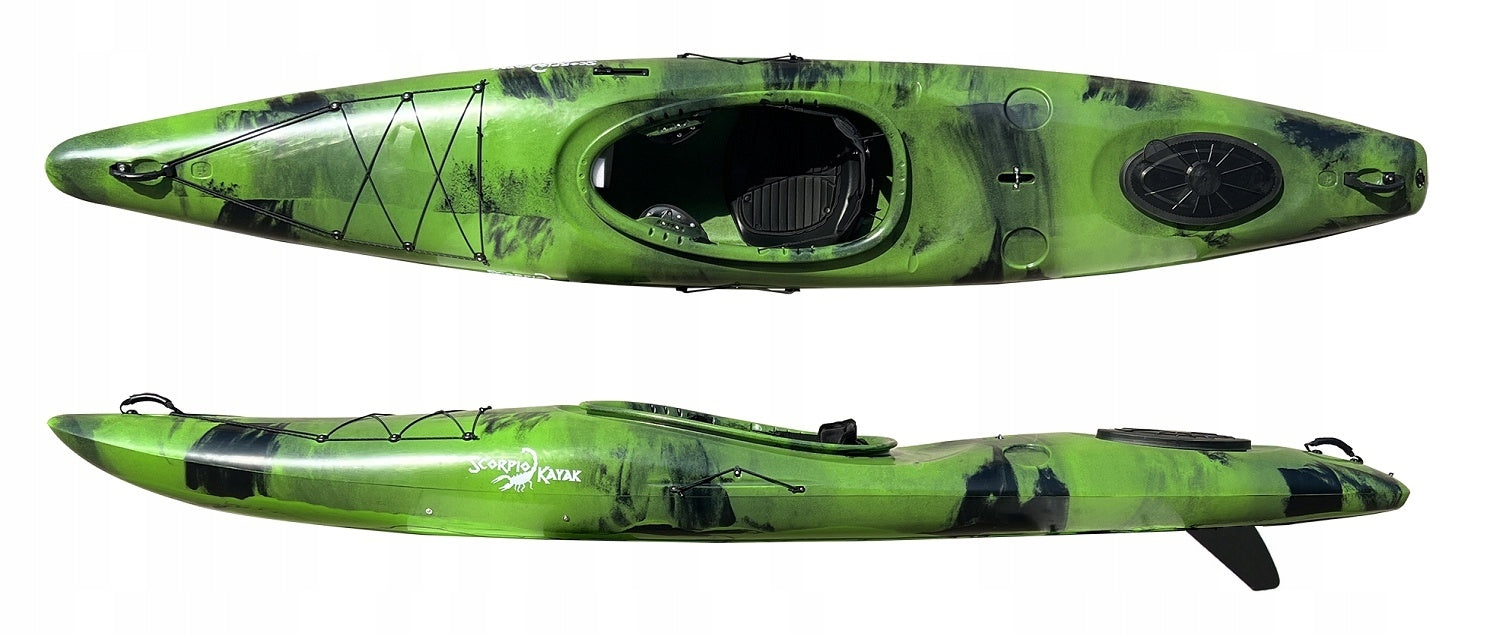 SINGLE-PERSON HIKING KAYAK HYBRID CROSSOVER LAKE RIVER SKEG