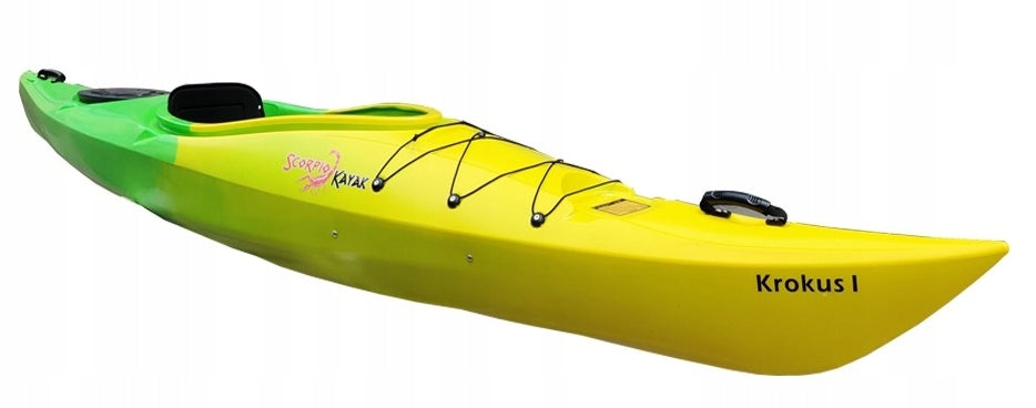 SINGLE-PERSON TOURIST KAYAK COMFORTABLE CROCUS LAKE RIVER ONE Manufacturer code KROKUSGREENYELLOW