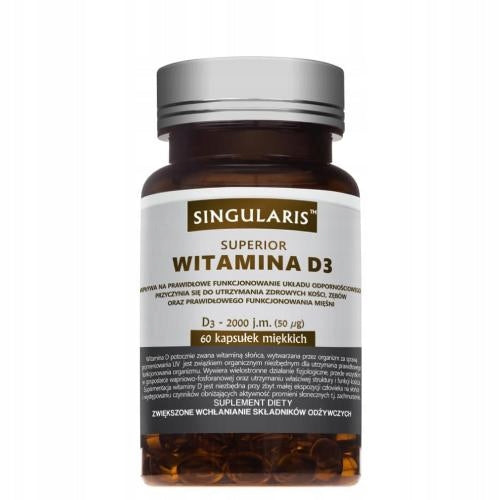 SINGULARIS Superior Vitamin D3 2000iu, 60 kaps.