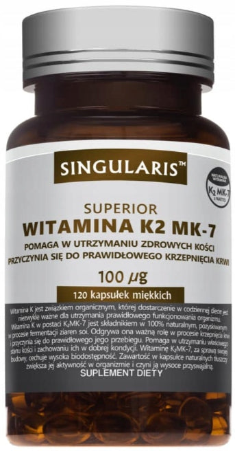 SINGULARIS Vitamin K2 MK-7 Superior 100 uq 120 capsules