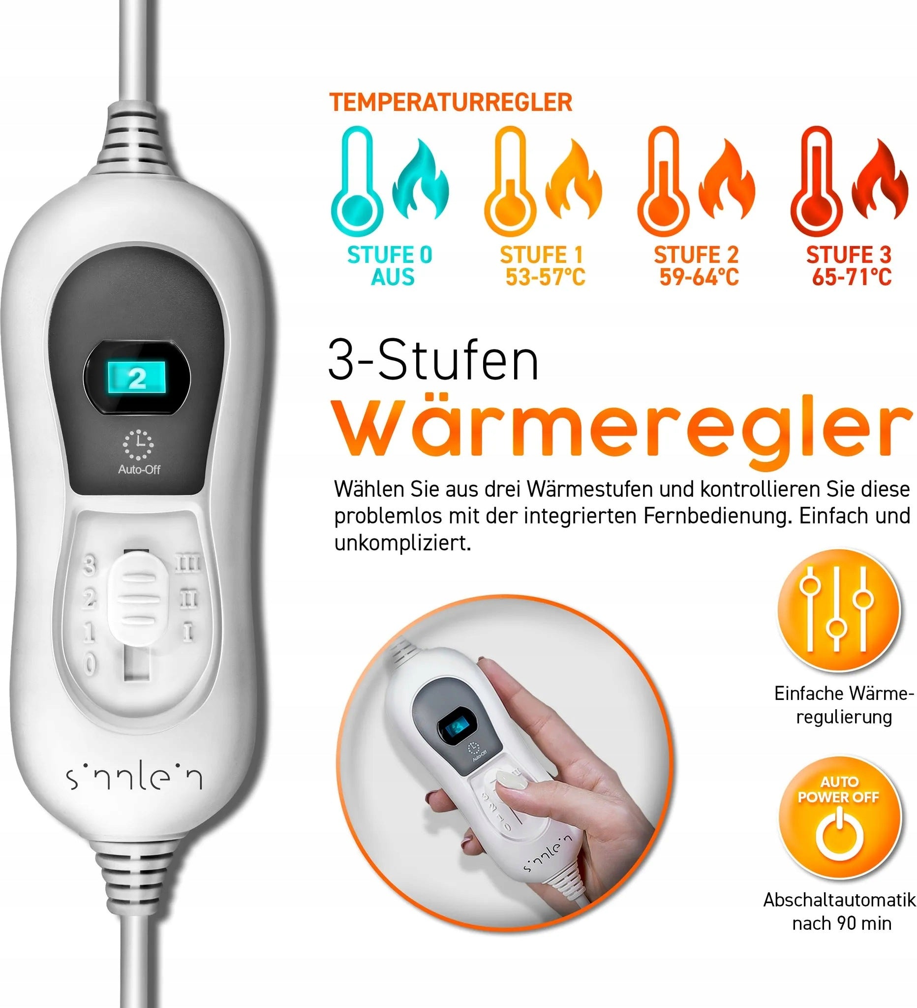 SINNLEIN Electric Heating Pillow for Shoulders, Neck and Back Manufacturer code 4260613495037