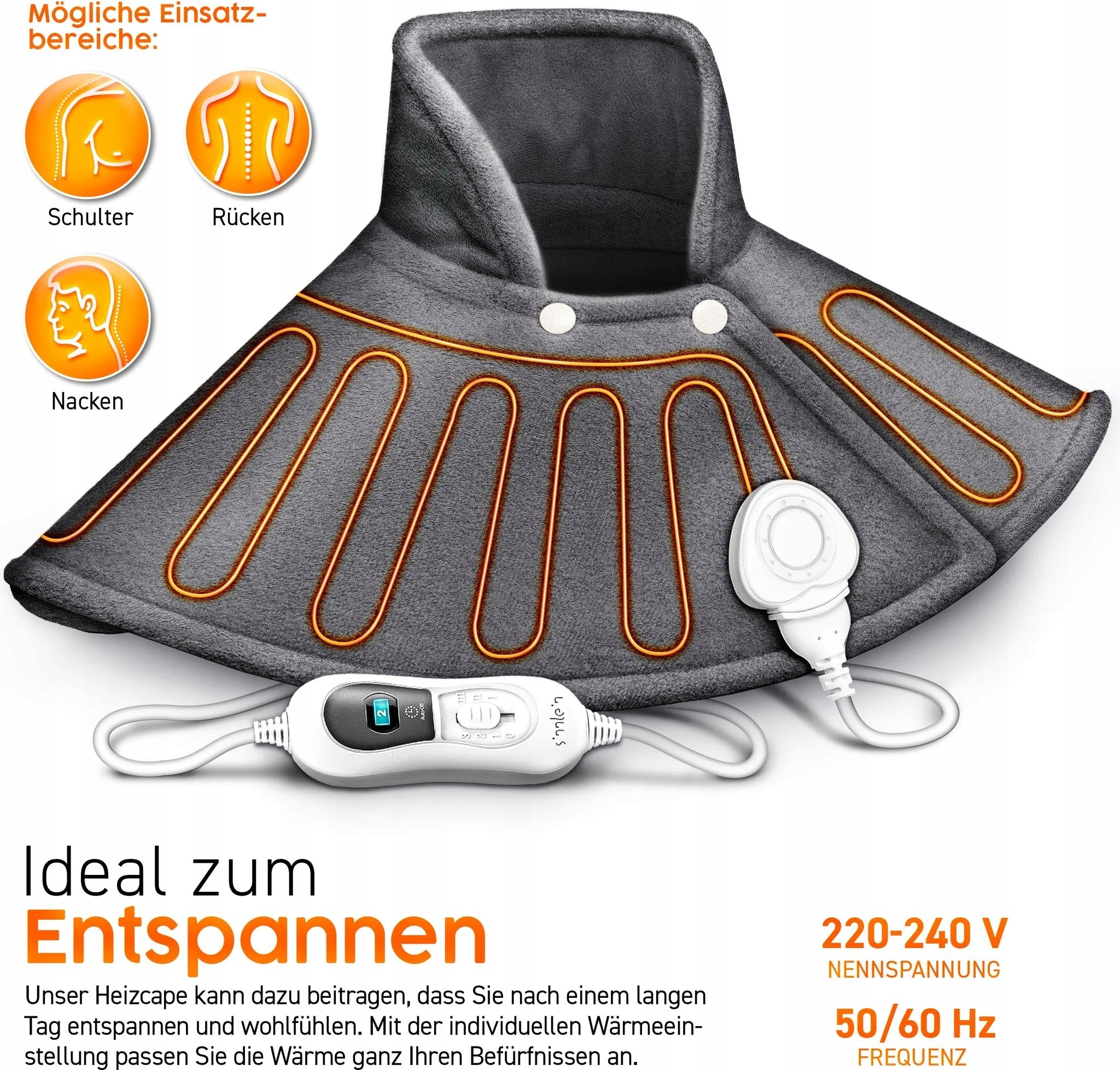 SINNLEIN Electric Heating Pillow for Shoulders, Neck and Back Medical device no