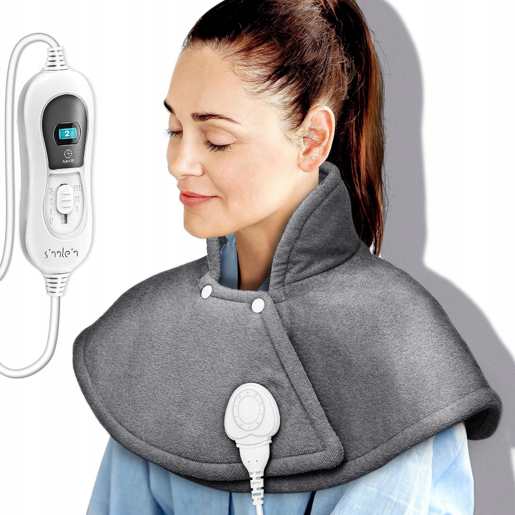 SINNLEIN Electric Heating Pillow for Shoulders, Neck and Back