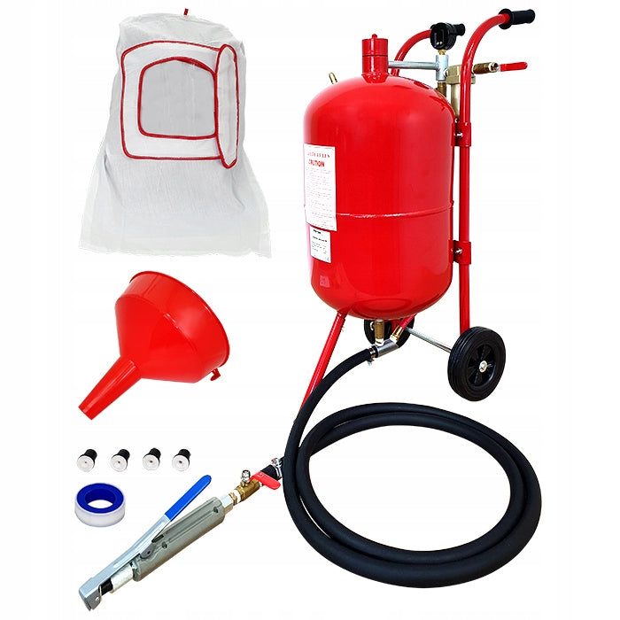 SIPHON SANDBLASTER 38L LITERS SB1 gun, tips, hood, funnel