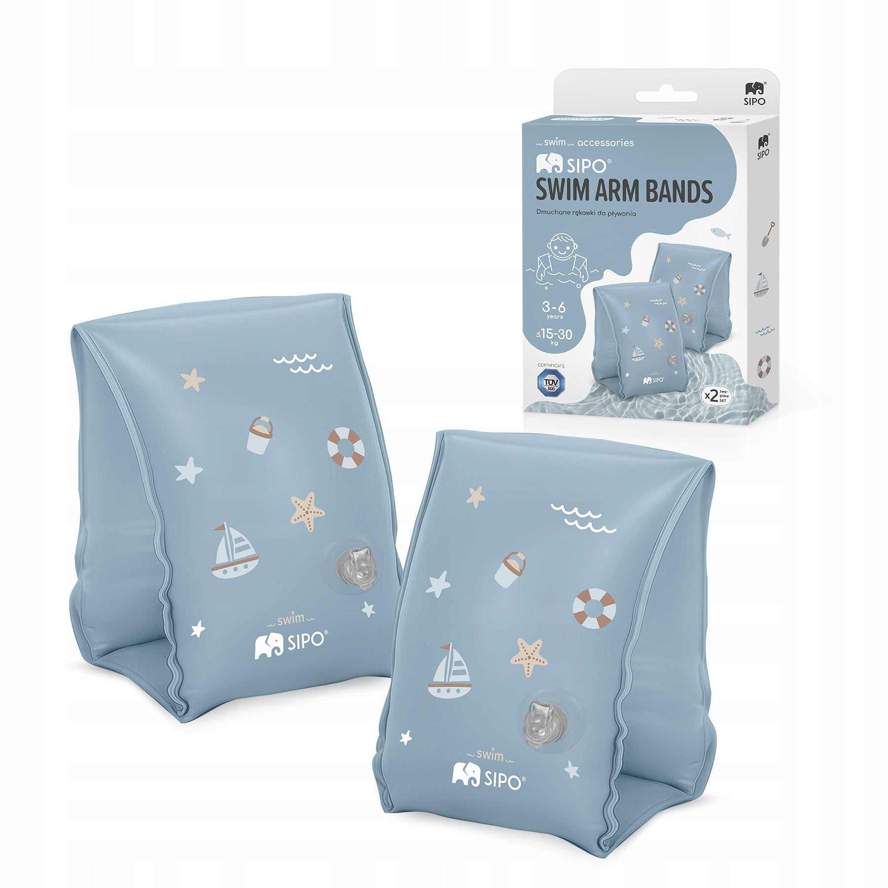 SIPO SLEEVES CHILDREN'S BUTTERFLIES FOR SWIMMING INFLATABLE 3-6YEARS SWIMMING POOL BLUE Packaging status original