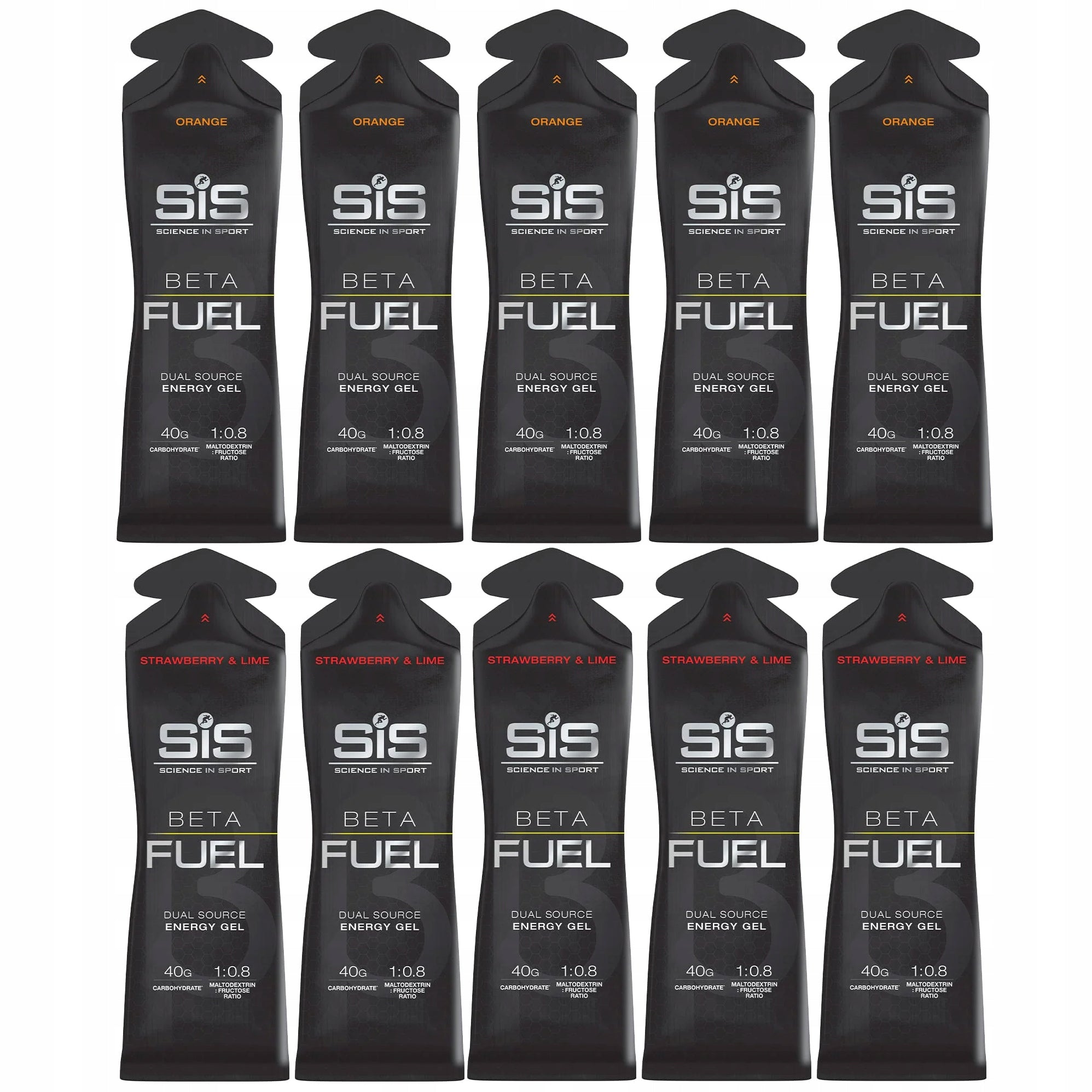 SIS ENERGY GEL 10x60ml BETA FUEL ENERGY Mix | MIX OF 2 FLAVORS