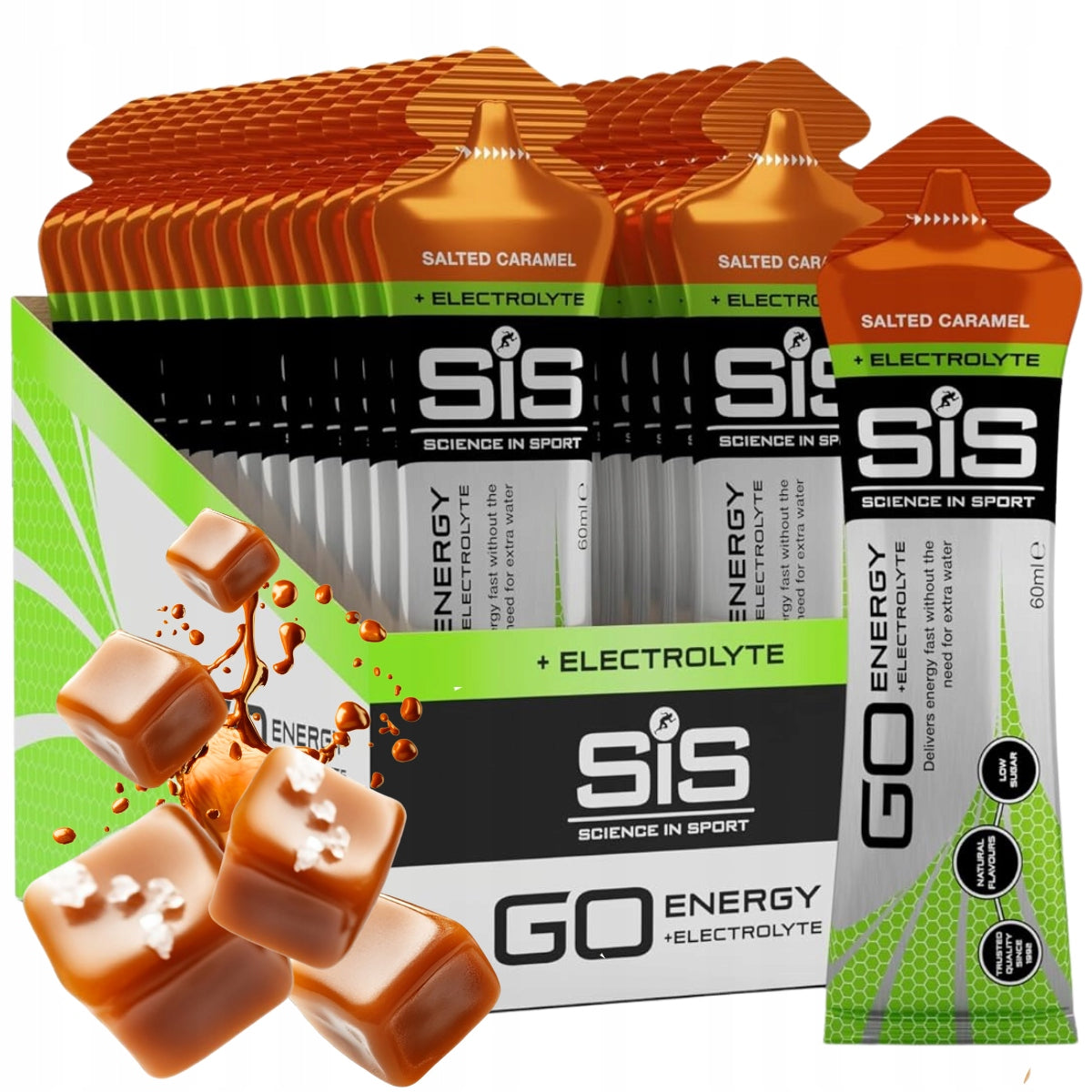 SIS ENERGY GEL + ELECTROLYTE 10x60ml Salted Caramel
