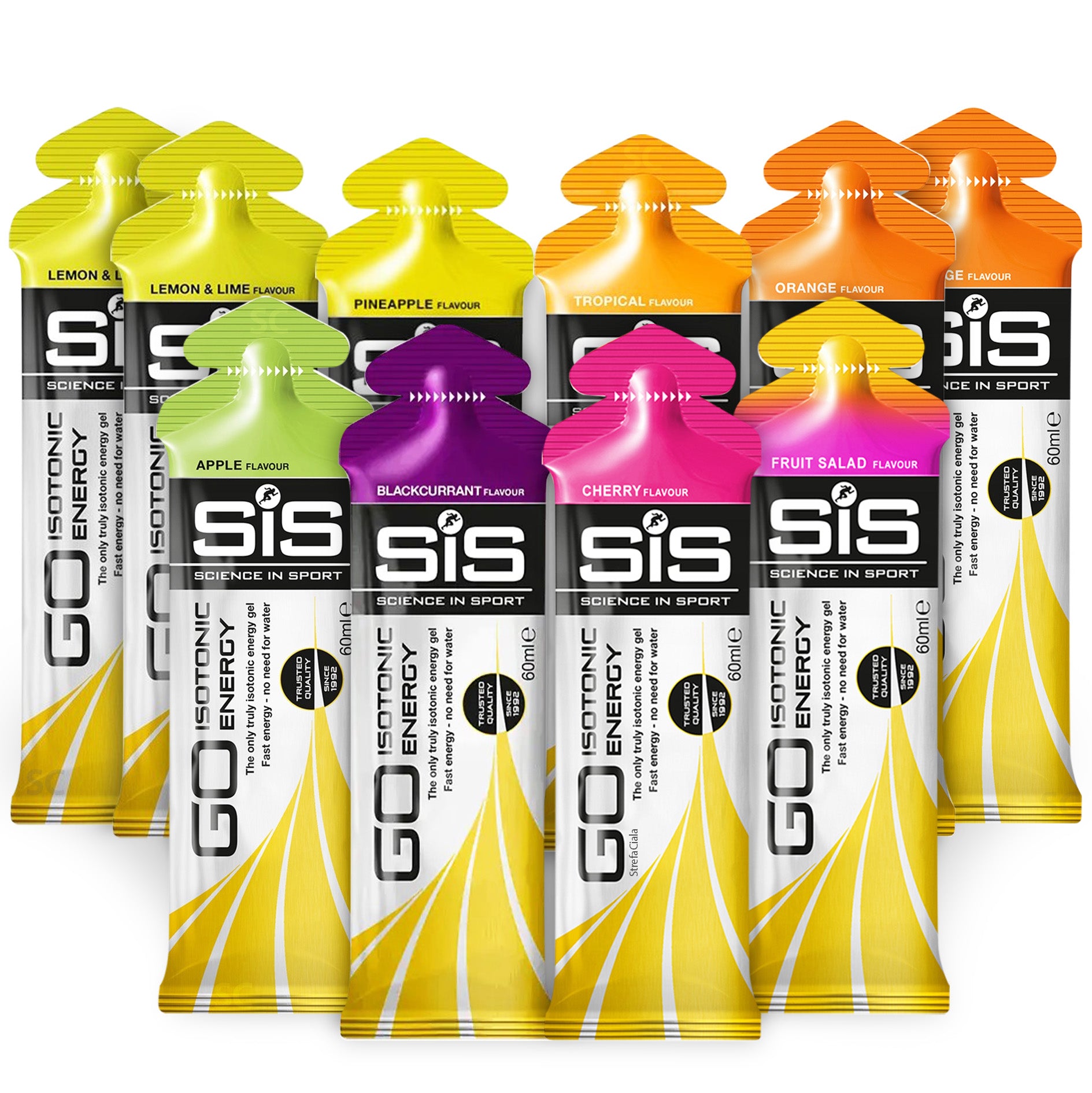 SIS ENERGY GEL MIX OF FLAVORS Variety | 10x60ml Brand Science in Sport